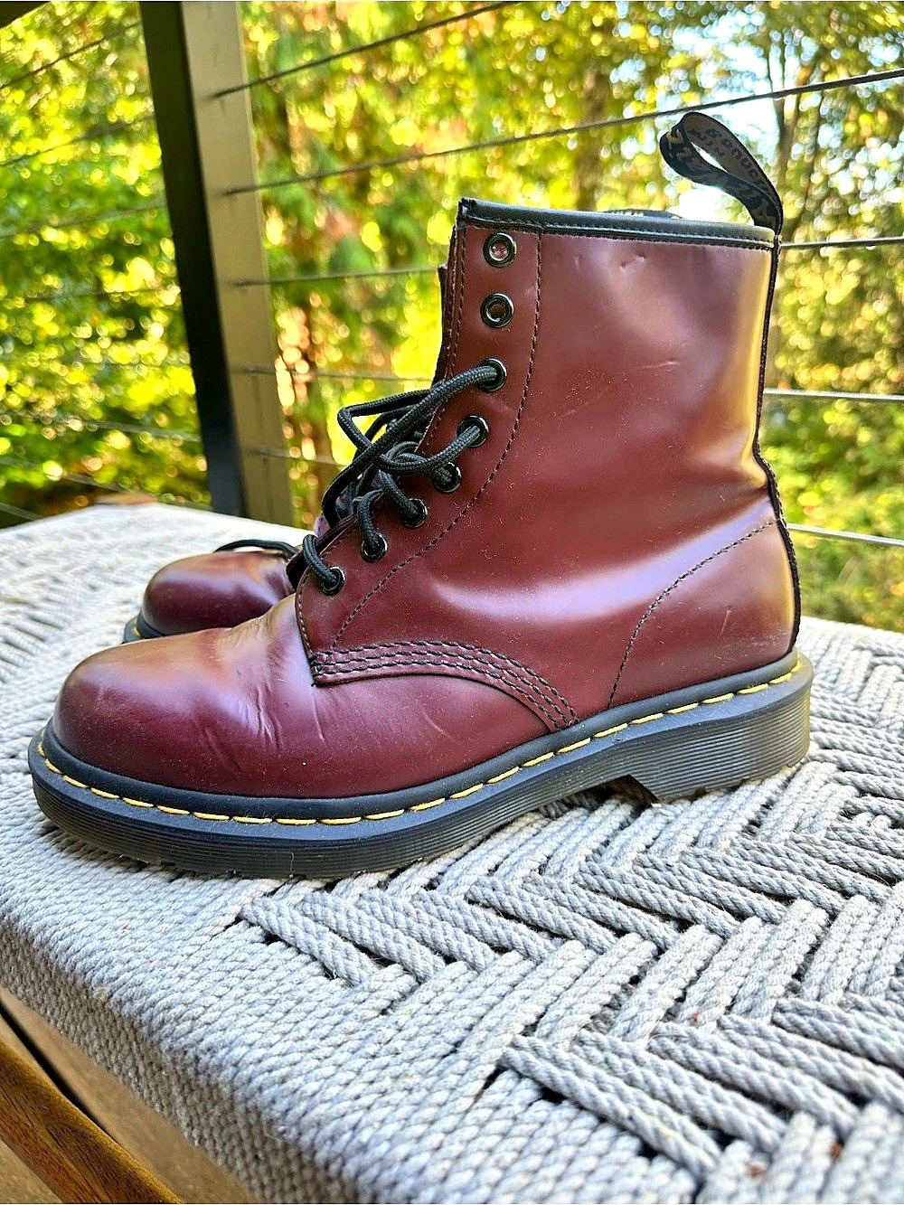 Dr. Martens 1460 Combat Boots Burgundy US 8